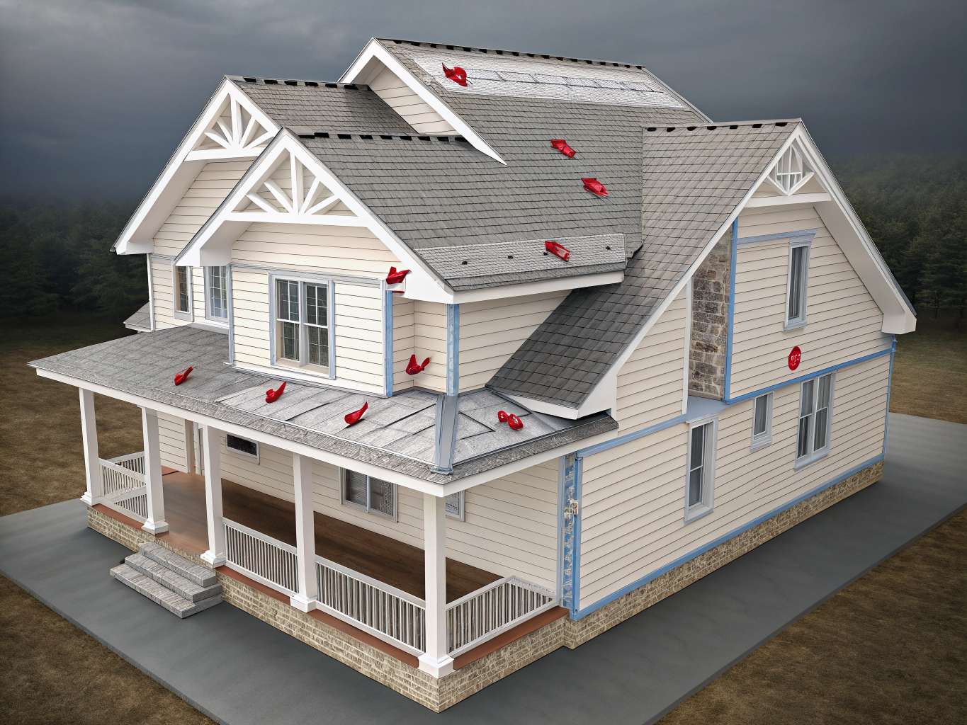 Advanced attic ventilation and insulation system diagram