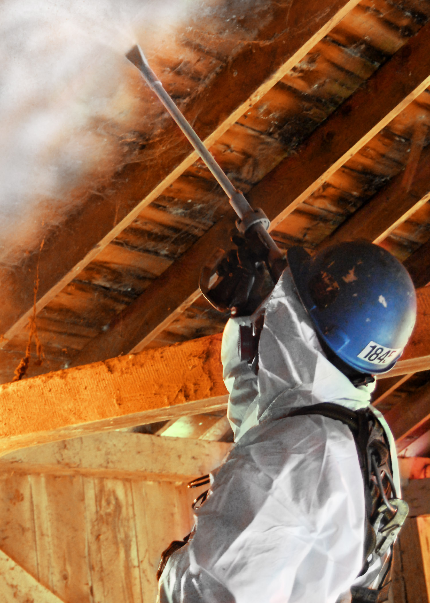 Attic mold remediation with dry ice blasting