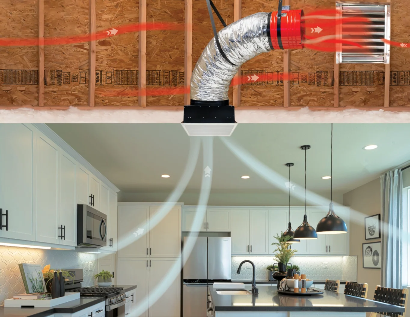 Whole house high volume ventilation fan system