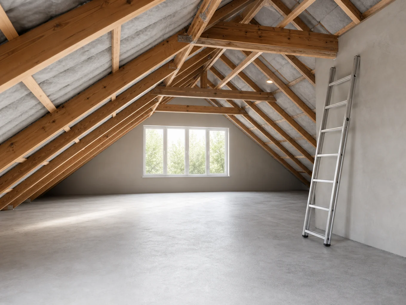 Clean, dry and mold-free ventilated attic
